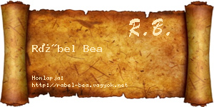 Rábel Bea névjegykártya